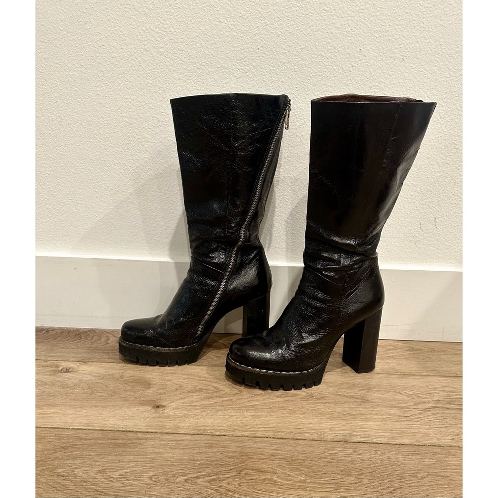 A.S.98 patent leather boots NEW size 9